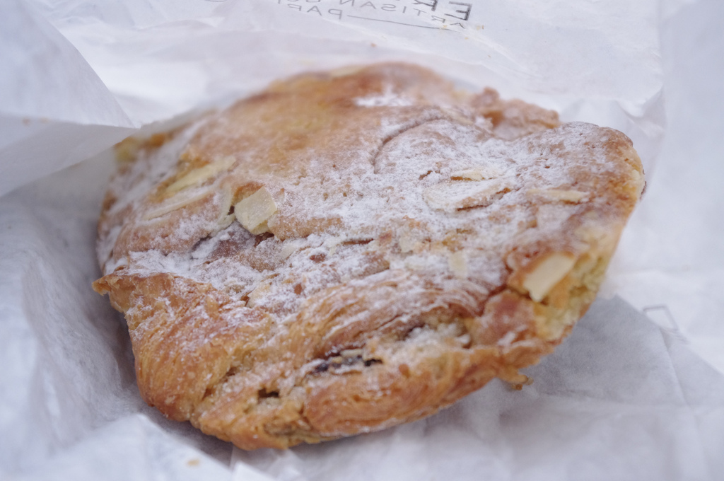 Almond croissant from Eric Kayser in Paris. Photo by alphacityguides.