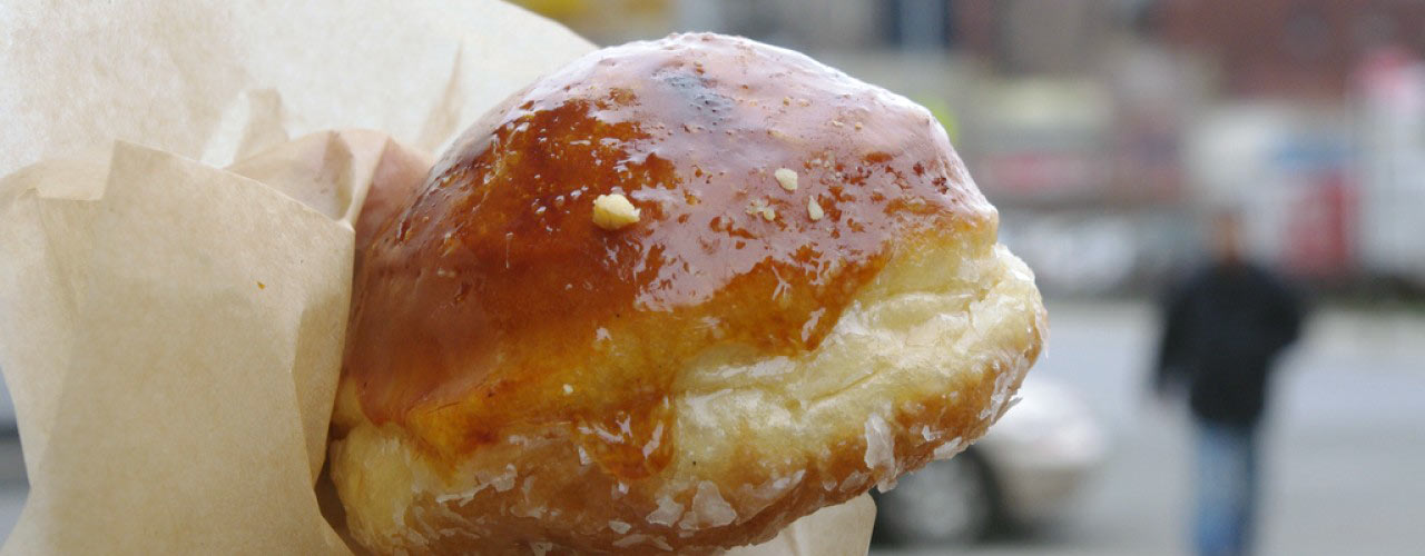 Creme Brulee seed doughnut at Doughnut Plant in New York. 