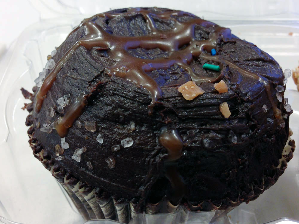 Chocolate cupcake at Crumbs Bakery in New York. Photo by alphacityguides.