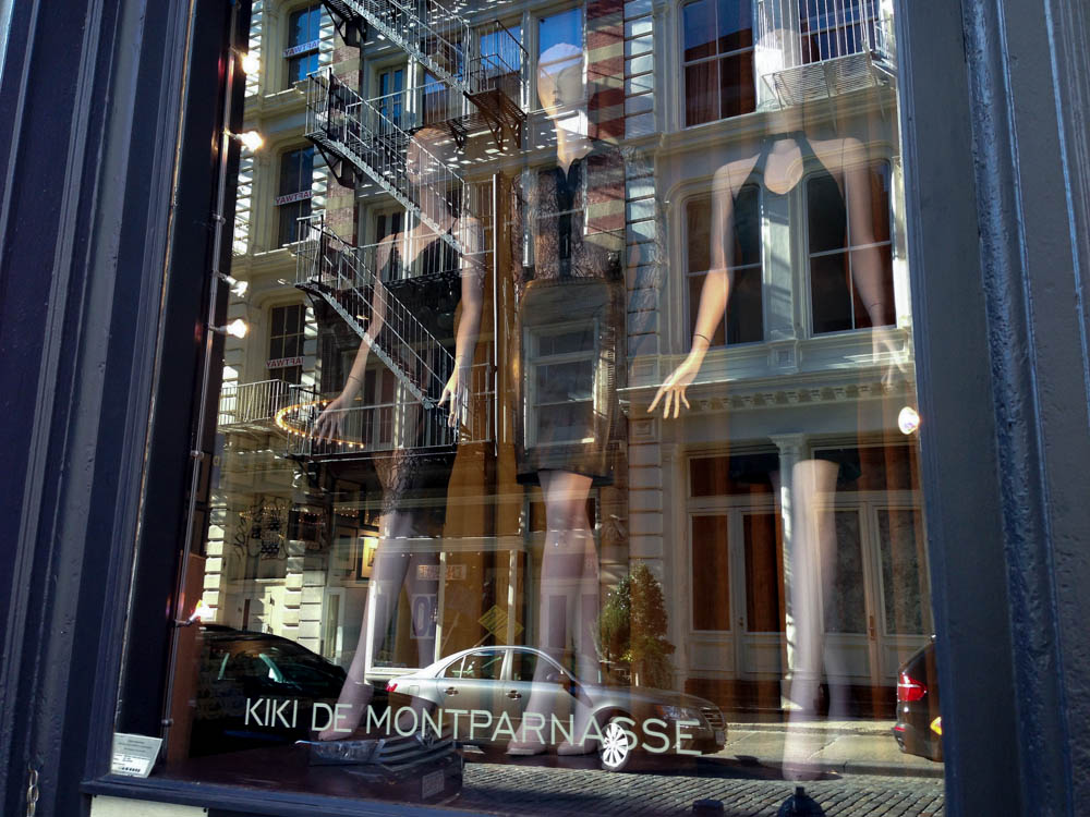 Window display at Kiki de Montparnasse in New York. Photo by alphacityguides.