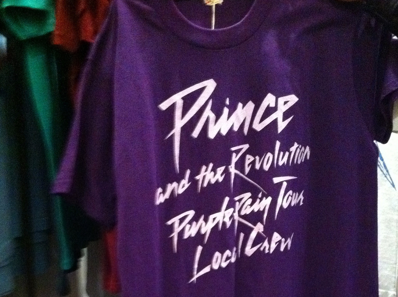 Purple Rain T-shirt at Scout Vintage T-Shirts in New York. Photo by alphacityguides.