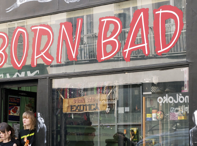 Store front at Born Bad Exotica in Paris. Photo by alphacityguides.