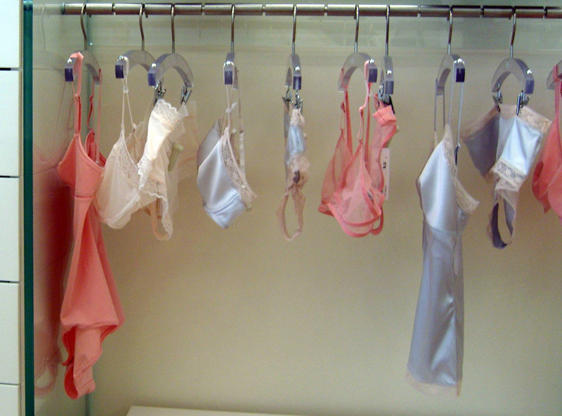 Lingerie display inside Eres in Paris. Photo by alphacityguides.