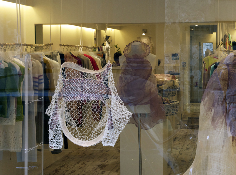 Fashion display at La Boutique Extraordinaire in Paris. Photo by alphacityguides.