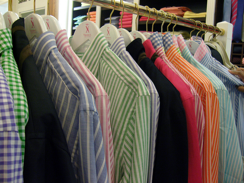 Dress shirts at Vicomte A in Paris. Photo by alphacityguides.