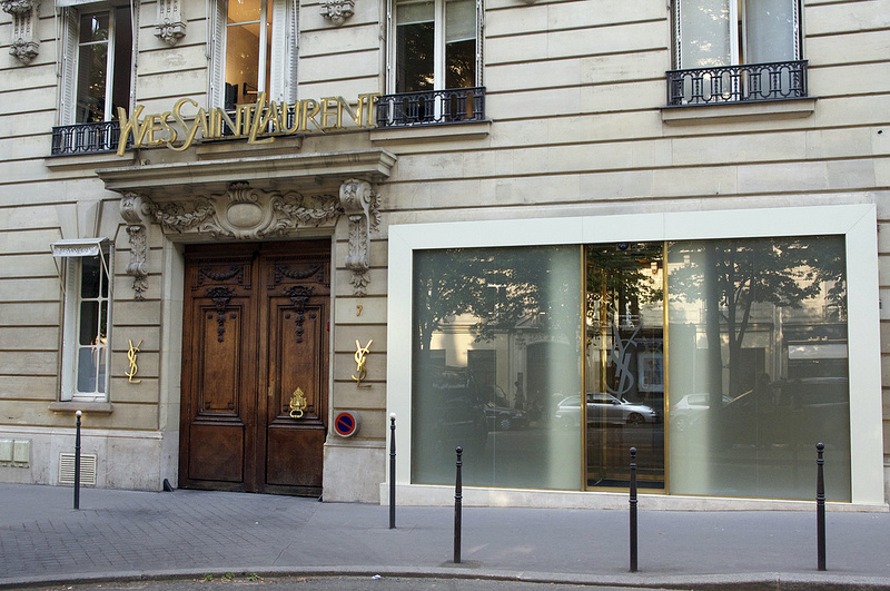 Yves Saint Laurent in Paris. Photo by alphacityguides.