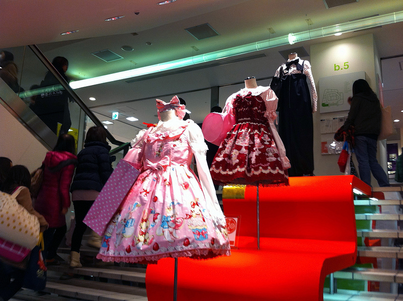 Fashion display at Laforet in Tokyo. Photo by alphacityguides.