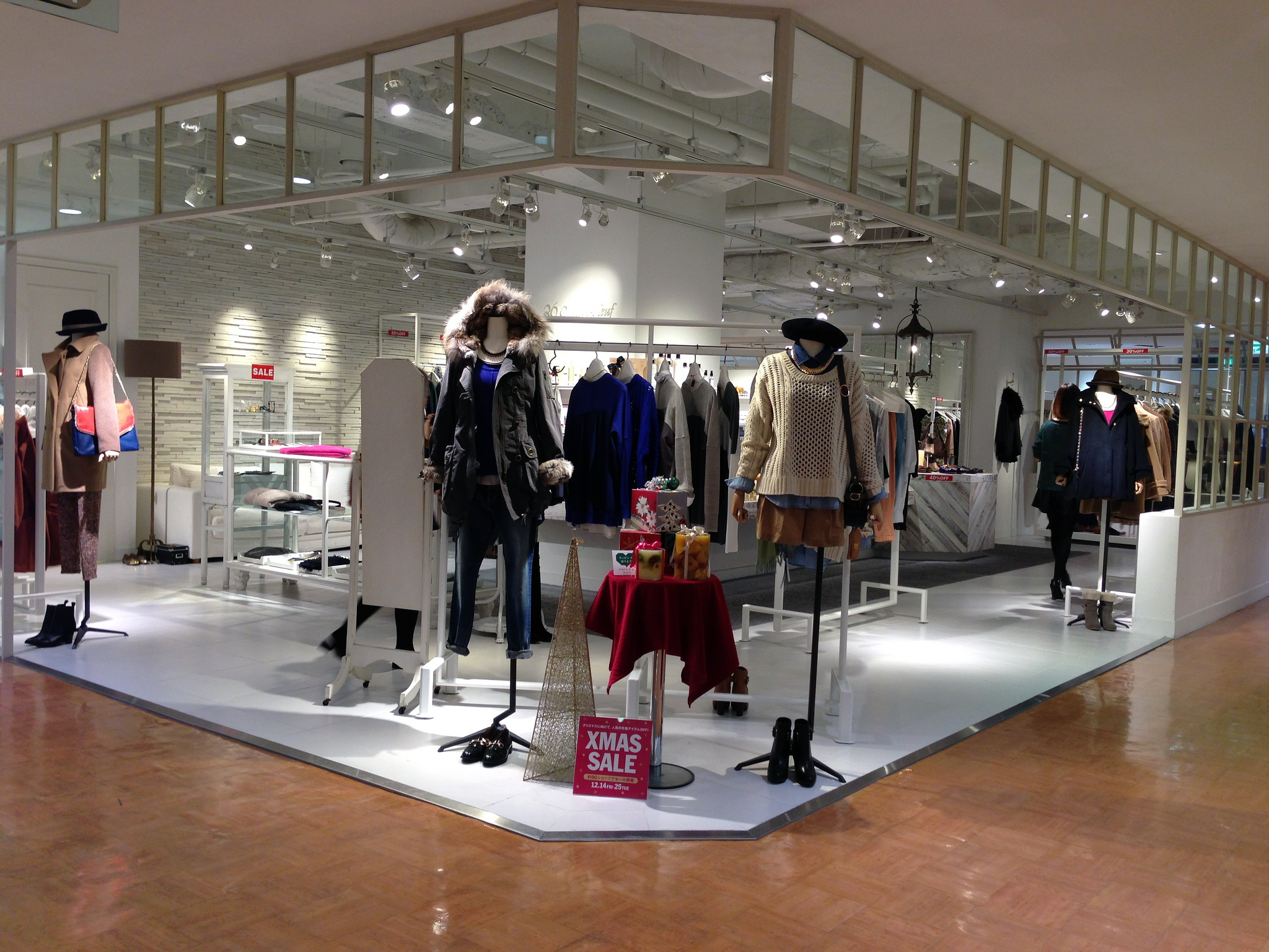 Womenswear display at Parco in Tokyo. Photo by alphacityguides.