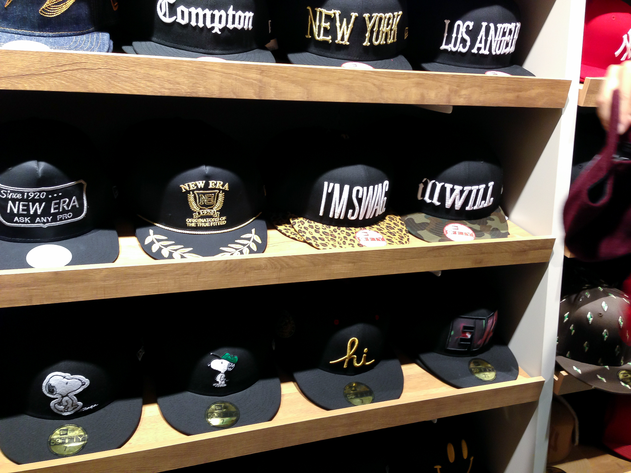 New Era hats at Onspotz in Tokyo. Photo by alphacityguides.