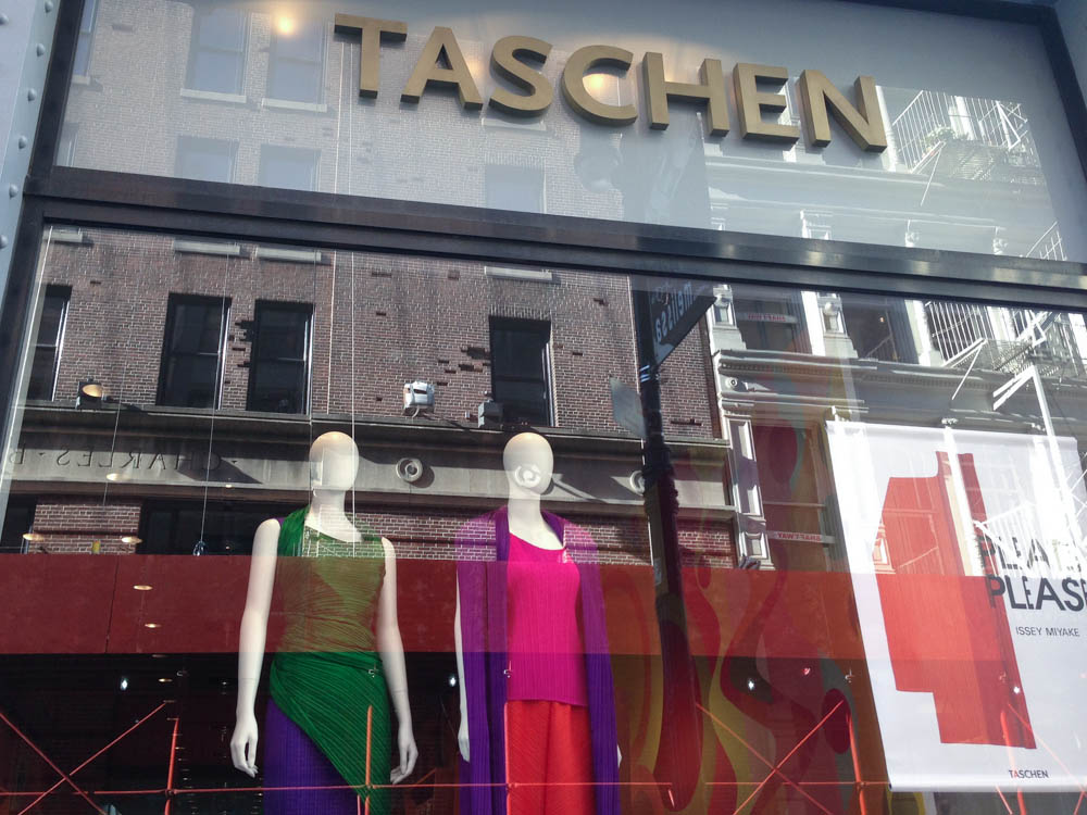 Taschen window display in New York. Photo by alphacityguides.