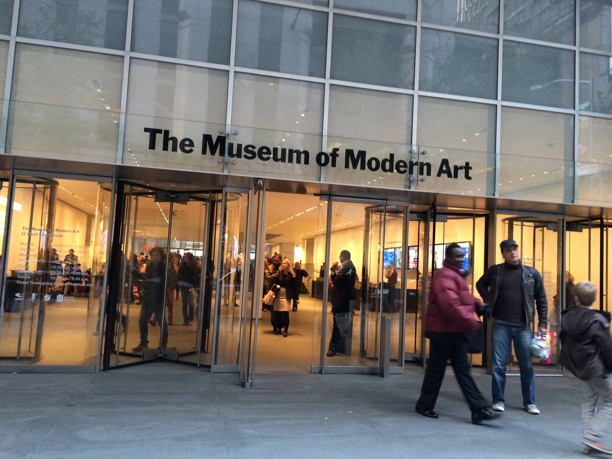 People outside Museum of Modern art