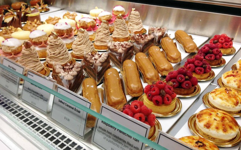 Pastry display at Dominique Ansel Bakery in New York. Photo by alphacityguides.