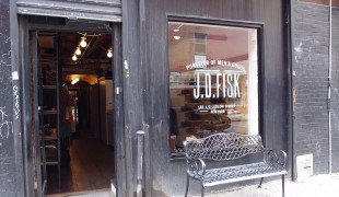 Store front at J.D. Fisk in New York. Photo by alphacityguides.
