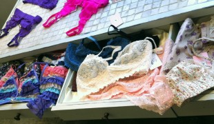 Lingerie display at Kaori's Closet in New York. Photo by alphacityguides.