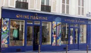 Store front at Chine Machine in Paris. Photo by alphacityguides.