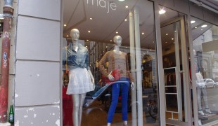 Window fashion at Maje in Paris. Photo by alphacityguides.