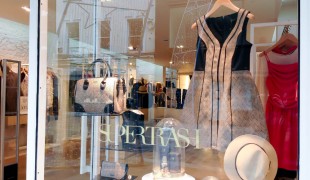 Fashion window display at SuperTrash in London. Photo by alphacityguides.