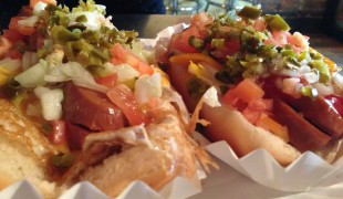 Hot dogs at Crif Dogs New York. Photo by alphacityguides.