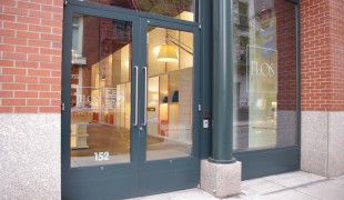 Storefront of Flos in New York. Photo by alphacityguides.
