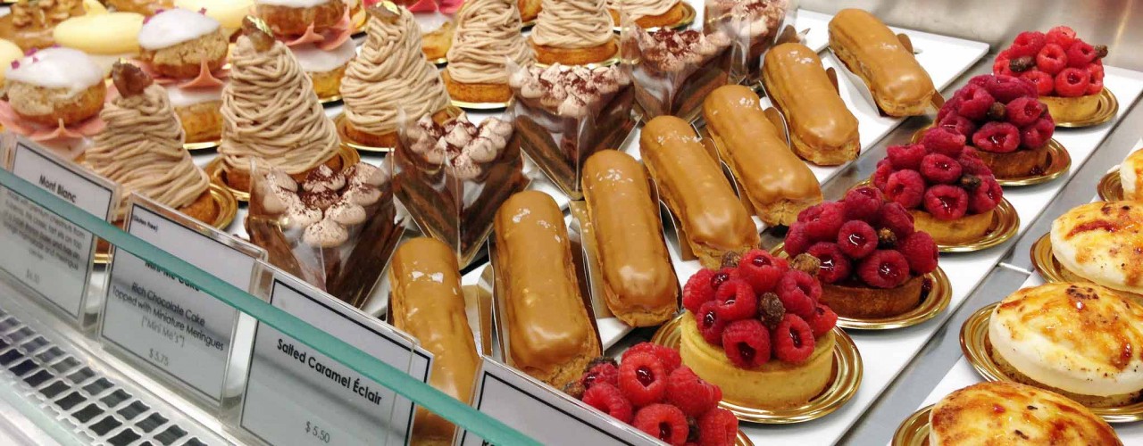 Pastry display at Dominique Ansel Bakery in New York. Photo by alphacityguides.