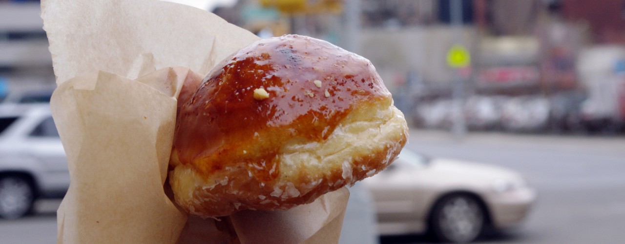 Creme brulee doughnut from Doughnut Plant in New York. Photo by alphacityguides.