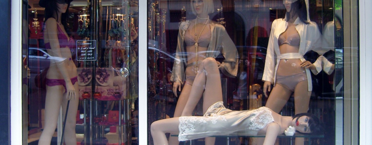 Window display and store front at O Caprices de Lili in Paris. Photo by alphacityguides.