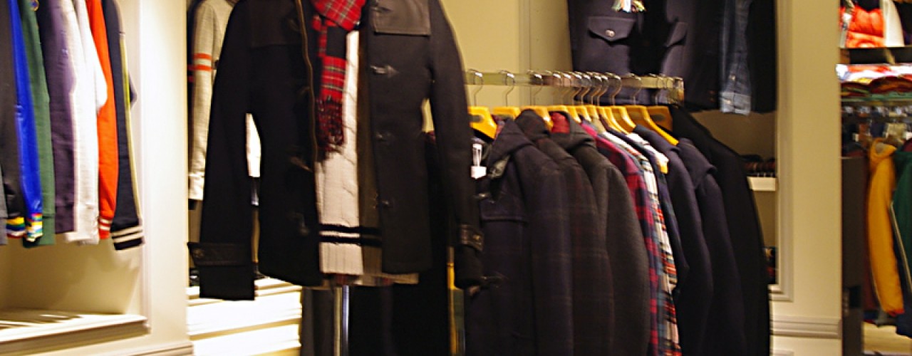 Fashion inside The Duffer of St. George in Tokyo. Photo by alphacityguides.
