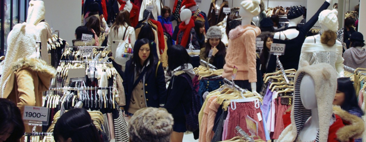 Fashion inside Momo in Tokyo. Photo by alphacityguides.