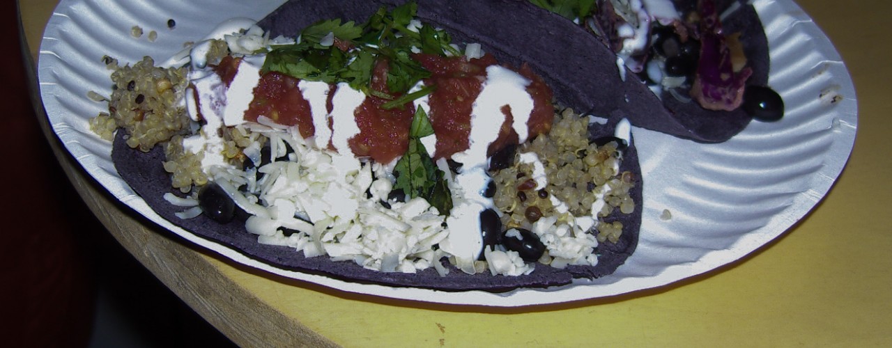 Blue corn tacos from Snack Dragon in New York City. Photo by alphacityguides.