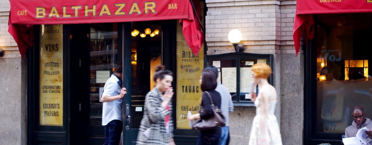 Cafe Balthazar in New York. Photo by alphacityguides.