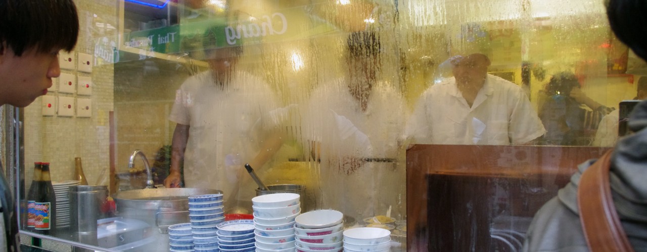 Chefs at Mak's Noodles in Hong Kong. Photo by alphacityguides.