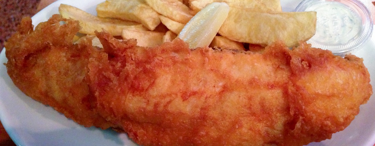 Fish & Chips at Rock and Sole Plaice in London. Photo by alphacityguides.