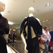 Fashion display inside Printemps in Paris. Photo by alphacityguides.