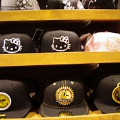Hat display inside Onspotz in Tokyo. Photo by alphacityguides.