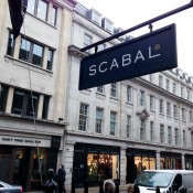 Store front at Scabal on Savile Row in London. Photo by alphacityguides. 
