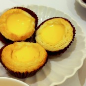 Egg tarts at Crystal Jade in Hong Kong. Photo by alphacityguides.