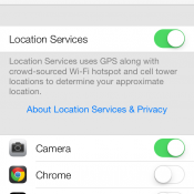 Turning on your iPhone location data. 