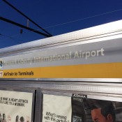 Newark International Airport Station platform. Photo by alphacityguides.