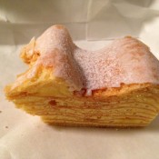 Baumkuchen cake slice showing layers at Nenrinya in Tokyo. Photo by alphacityguides.