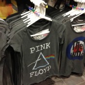 Pink Floyd & The Who t-shirts at B Famous in London. Photo by alphacityguides.