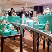 Tea sets and accessories at Fortnum and Mason in London. Photo by alphacityguides.