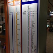Skyliner and Keisei Main line route map at Narita Airport in Tokyo. Photo by alphacityguides.