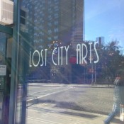 Store front at Lost City Arts in New York. Photo by alphacityguides.