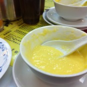 Hot egg custard at Australia Dairy Company in Hong Kong. Photo by alphacityguides.