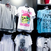 T-shirts at River Island on Oxford Street in London. Photo by alphacityguides.