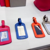 Colorful luggage tags at Smythson in London. Photo by alphacityguides.