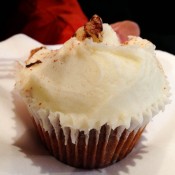 Carrot cupcake at Hummingbird Bakery in London. Photo by alphacityguides.