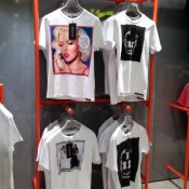 T-shirt gallery at Harvey Nichols in London. Photo by alphacityguides.