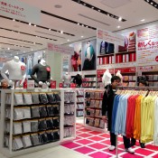 Fashion display inside Uniqlo in Tokyo. Photo by alphacityguides.