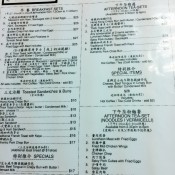 English menu at Lan Fong Yuen in Hong Kong. Photo by alphacityguides.